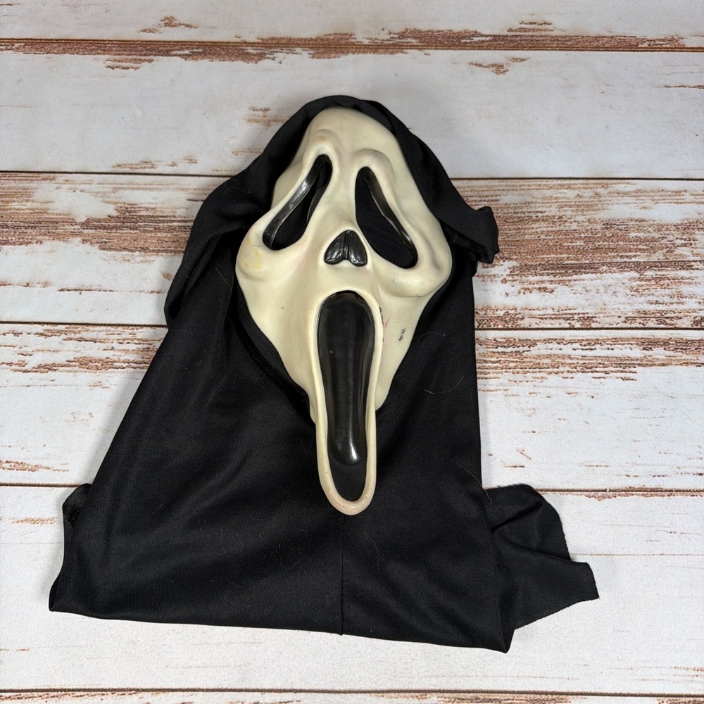 Vintage Scream Ghostface Mask Easter Unlimited Hooded Horror Halloween Prop